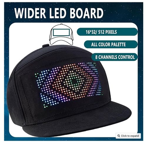 LED Bluetooth Display Cap Custom Text Animation Hat for Advertising Fashion and Events in Kenya