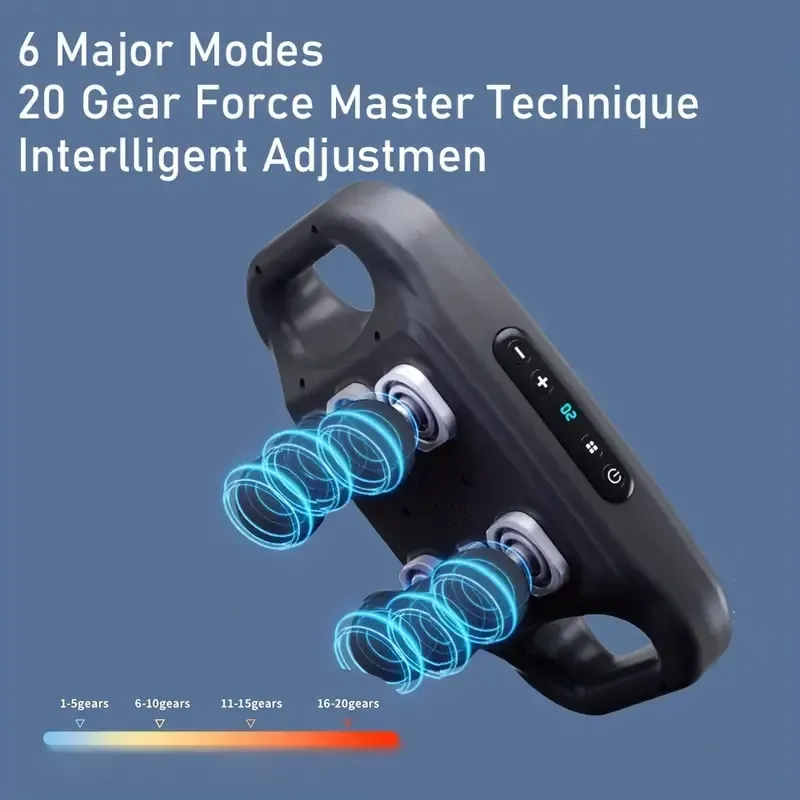 Six-head fascia gun relaxation muscle massager household beating vibration neck gun fitness equipment