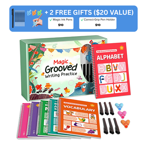 Magic Practice Copy Books for Kids (10 Extra Refills + 1 Magic Pen)