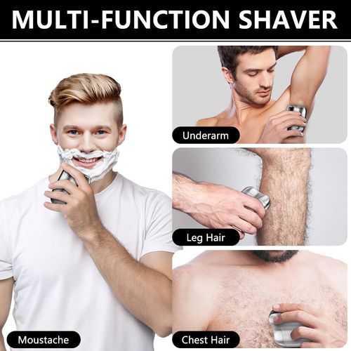 Mini Electric Shaver Portable Dual Head Rechargeable Beard Razor Waterproof USB Men Grooming Travel Trimmer Fast Clean Shaving Tool