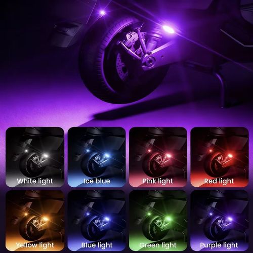 RGB Strobe Warning Lights (2-pack with remote control)🚨Suitable for cars, motorcycles, and bicycles.