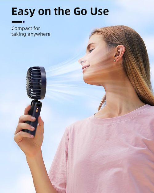Portable Neck Fan Rechargeable Mini Cooling Fan 5 Speed LED Display Handheld Desktop Wearable 3 in 1 Summer Cooling Fan