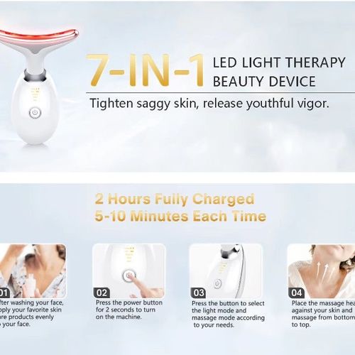 ✨Facial Massager Red Light Beauty Device for Face and Neck Face,Create youthful skin