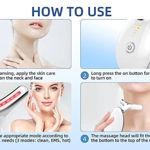 ✨Facial Massager Red Light Beauty Device for Face and Neck Face,Create youthful skin