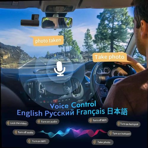 KAWA 1440P Wireless Car Camera with Hands-Free Voice Control.24-hour parking monitoring