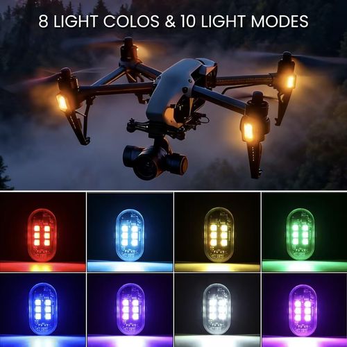 RGB Strobe Warning Lights (2-pack with remote control)🚨Suitable for cars, motorcycles, and bicycles.