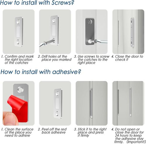 Magnetic Cabinet Catch Set 🧲 2PCS  Strong Door Closure,Magnetic drawer door catches,No-drill installation