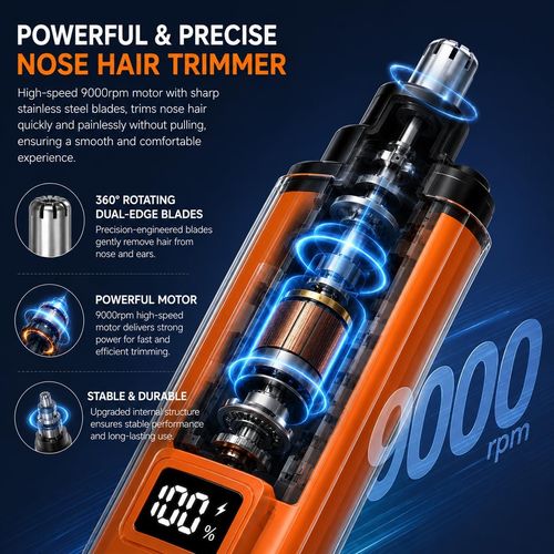 ✨ Portable Electric Nose Hair Trimmer – Safe, Painless & USB Rechargeable