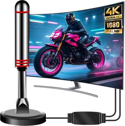 Digital TV Antenna Indoor Outdoor HD 1080P DVB-T2 DTMB Signal Booster TV Antenna with Amplifier Free Local Channels Reception