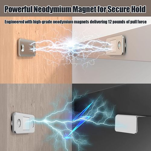 Magnetic Cabinet Catch Set 🧲 2PCS  Strong Door Closure,Magnetic drawer door catches,No-drill installation