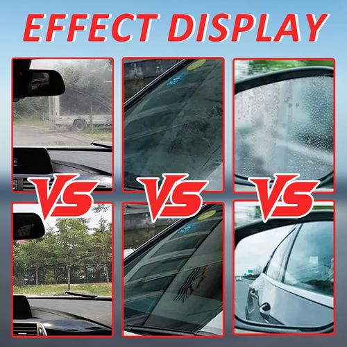 🔥Car Glass Oil Film Cleaner Brush, Windshield Oil Film Remover, Multifunctional Car Glass Cleaning Tool for Windshield, Rearview Mirror and Windows (120ml)