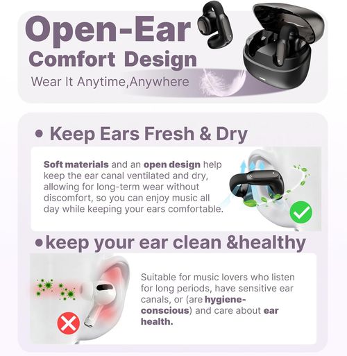 🔥Open Ear Clip Earbuds – Comfortable Fit, Powerful Sound & Wireless Freedom,Bose headphones