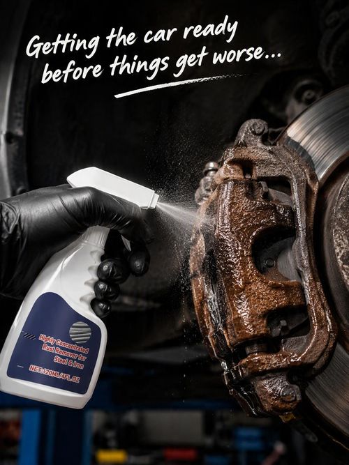 Steel & Iron Rust Remover Spray – Screw and nut metal rust remover,120 mL