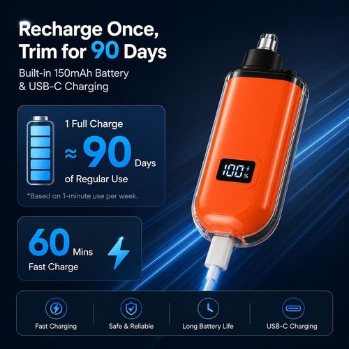 ✨ Portable Electric Nose Hair Trimmer – Safe, Painless & USB Rechargeable