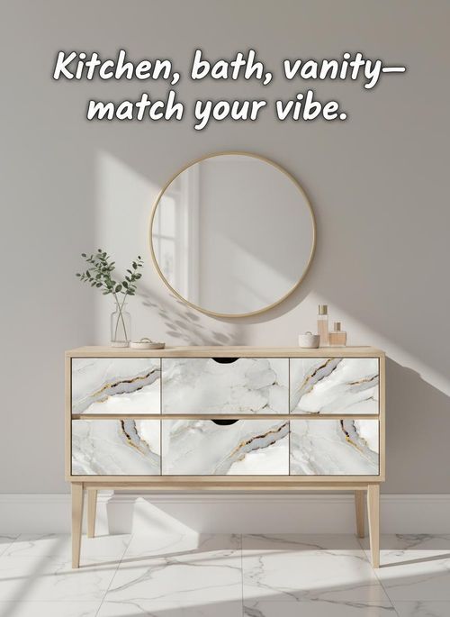 Flower Tile Stickers, Home Renovation Bathroom Kitchen Cabinet Decoration Transformation Self-Adhesive Wall Stickers-10pc