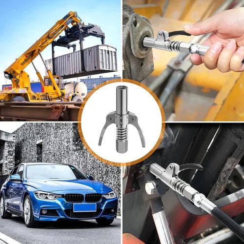 Strong Lock on Grease Couplers with Spring Flex Hose（Second one half price）