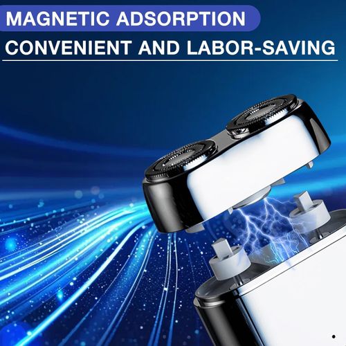 Mini Electric Shaver Portable Dual Head Rechargeable Beard Razor Waterproof USB Men Grooming Travel Trimmer Fast Clean Shaving Tool