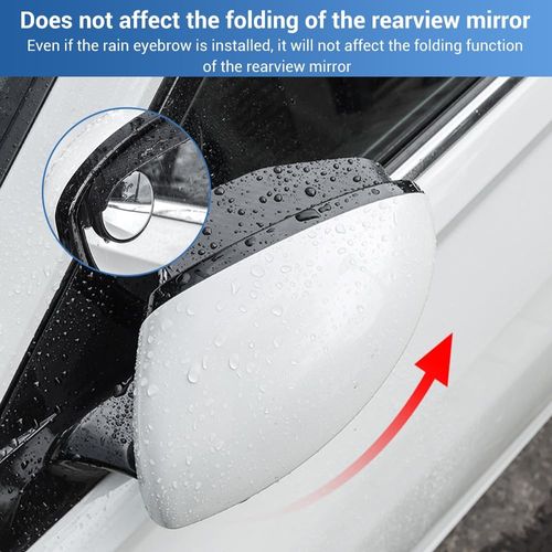 🚗2 PCS Car Rearview Mirror Rain Wyebrow Small Round Mirror, 360° Adjustable Reflector Reversing Blind Spot Mirror Rain Eyebrow, Clear Vision Parts, Universal for Cars