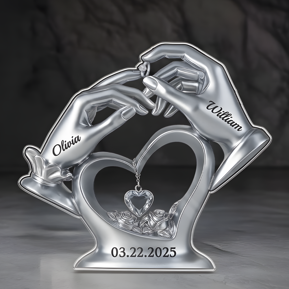 Customized Acrylic Plaques - Anniversary Wedding Gifts Tailored for Husband and Wife, He and She - Perfect Match for Love