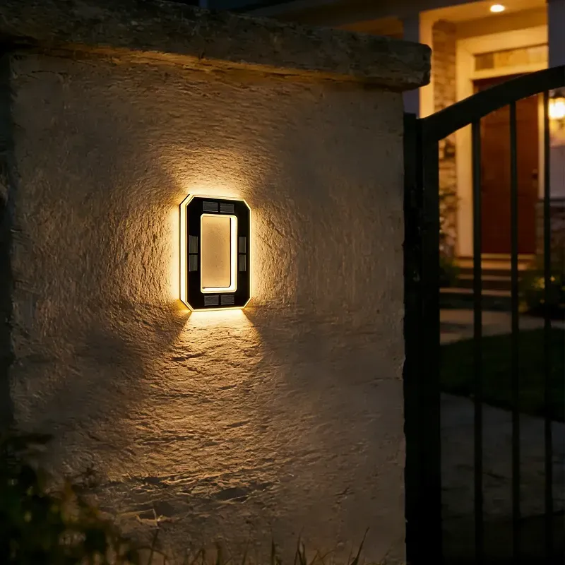 9 Inch Solar Lighted House Numbers for Outside, Light Up Waterproof LED Address Numbers Signs for Houses, Large Personalized Illuminated Exterior Modern House Numbers Light