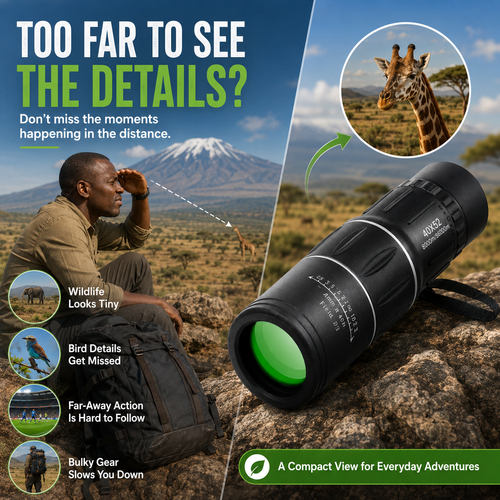 🎉｜SUPER SALE｜COD ⚡Monocular Telescope: High-Magnification, High-Definition, Outdoor, Portable.Nairobi Inventory | Ships in 48 Hours | 7-Day No-Questions-Asked Returns and Exchanges. Cash-on-Delivery orders will be shipped from our Nairobi warehouse within 48 hours. Delivery takes 1–3 business days.