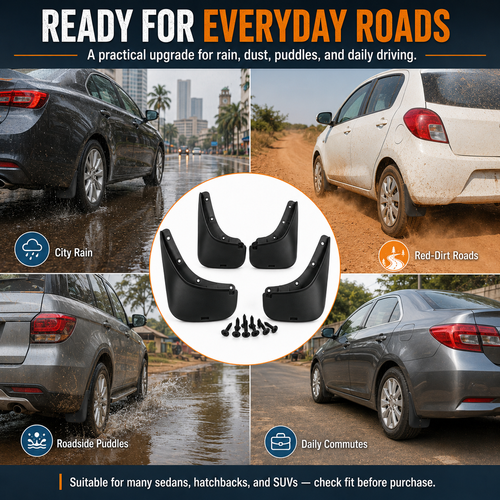 🔥HOT SALE🔥 COD！Buy 1 get 8! High-Quality EVA Plastic Car Mud Flaps—Waterproof and Splash-Proof Car Mud Flaps. Nairobi Inventory | Ships in 48 Hours | 7-Day No-Questions-Asked Returns and Exchanges. Cash-on-Delivery orders will be shipped from our Nairobi warehouse within 48 hours. Delivery takes 1–3 business days.