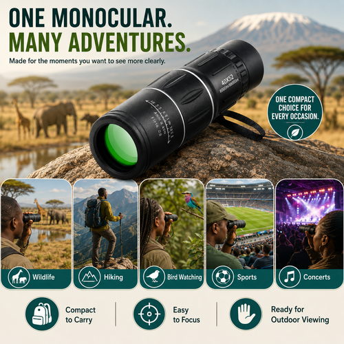 🎉｜SUPER SALE｜COD ⚡Monocular Telescope: High-Magnification, High-Definition, Outdoor, Portable.Nairobi Inventory | Ships in 48 Hours | 7-Day No-Questions-Asked Returns and Exchanges. Cash-on-Delivery orders will be shipped from our Nairobi warehouse within 48 hours. Delivery takes 1–3 business days.