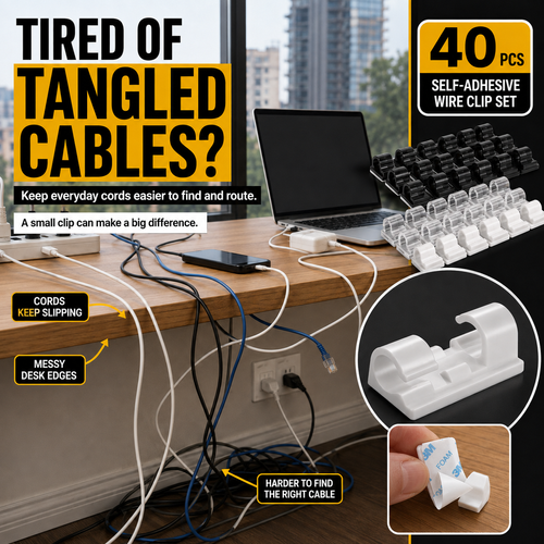 🎇SPECIAL SALE🎇 COD！Home Organization Cable Organizer: The Ultimate Tool for Securing Ethernet Cables—Self-Adhesive Clips for Nail-Free Wall Mounting of Data Cables.Nairobi Inventory | Ships in 48 Hours | 7-Day No-Questions-Asked Returns and Exchanges. Cash-on-Delivery orders will be shipped from our Nairobi warehouse within 48 hours. Delivery takes 1–3 business days..