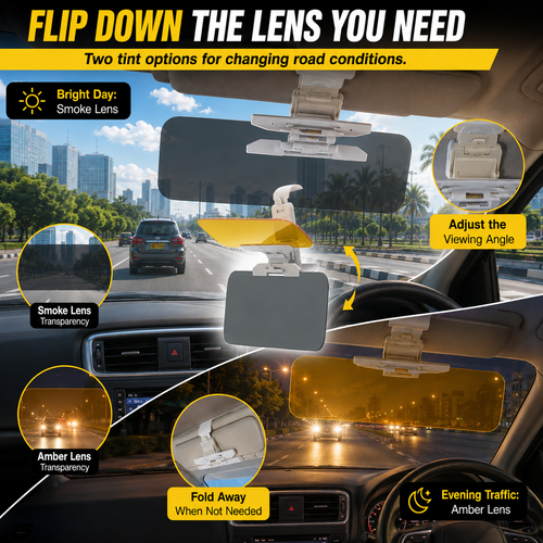 ⚡BEST SELLER⚡ COD！Car Sun Visor, Nighttime Anti-Glare Visor, Sun Visor, Suction-Cup Mount, Universal In-Car Sun Visor, Eye Protection Goggles.Nairobi Inventory | Ships in 48 Hours | 7-Day No-Questions-Asked Returns and Exchanges. Cash-on-Delivery orders will be shipped from our Nairobi warehouse within 48 hours. Delivery takes 1–3 business days.