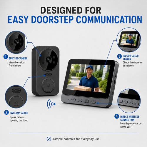 🔔｜HOT PROMO｜COD 🛎️High-Definition Video Surveillance Smart Doorbell with 4.3-inch Display.Nairobi Inventory | Ships in 48 Hours | 7-Day No-Questions-Asked Returns and Exchanges. Cash-on-Delivery orders will be shipped from our Nairobi warehouse within 48 hours. Delivery takes 1–3 business days.