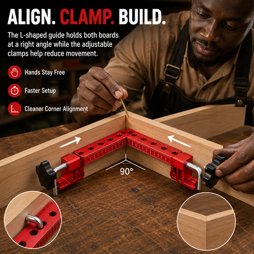🏷️HOT DEAL🏷️ COD！Carpentry Right-Angle Clamp, Panel Clamping Clamp, 90-Degree Right-Angle Positioning Ruler, Aluminum Alloy Height Gauge.Nairobi Inventory | Ships in 48 Hours | 7-Day No-Questions-Asked Returns and Exchanges. Cash-on-Delivery orders will be shipped from our Nairobi warehouse within 48 hours. Delivery takes 1–3 business days.