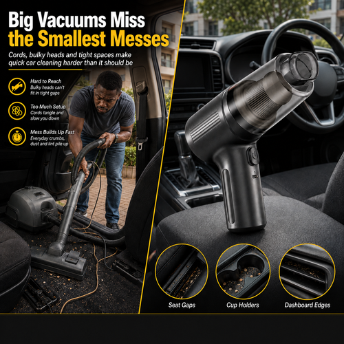 🔥HOT SALE🔥 COD！Car Vacuum Cleaner: Wireless, Multifunctional, Handheld, Portable, Vacuum and Blower-in-One, High-Power Mini Car Vacuum Cleaner.Nairobi Inventory | Ships in 48 Hours | 7-Day No-Questions-Asked Returns and Exchanges. Cash-on-Delivery orders will be shipped from our Nairobi warehouse within 48 hours. Delivery takes 1–3 business days.