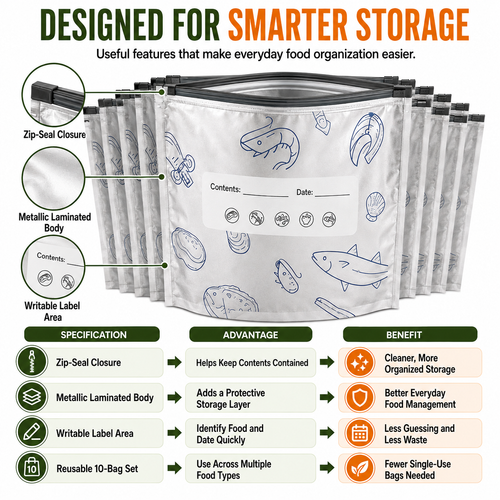 ⚡BIG SALE⚡ COD！Aluminum Foil Food Storage Bags: Thickened, Extra-Large, Food-Grade Zipper Bags—Specialized Storage Bags for Refrigerators and Freezers Nairobi Inventory | Ships in 48 Hours | 7-Day No-Questions-Asked Returns and Exchanges. Cash-on-Delivery orders will be shipped from our Nairobi warehouse within 48 hours. Delivery takes 1–3 business days.