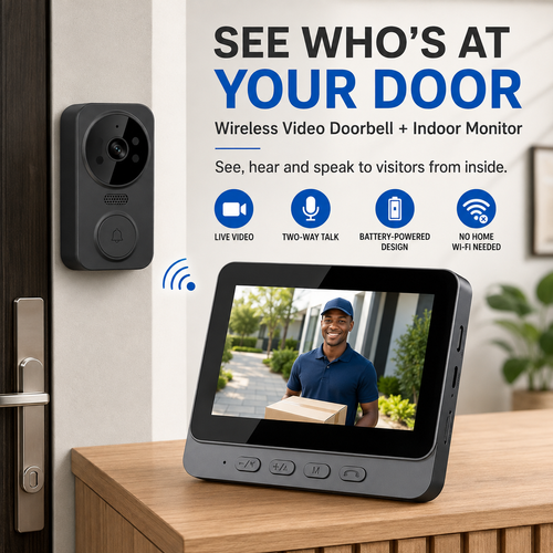 🔔｜HOT PROMO｜COD 🛎️High-Definition Video Surveillance Smart Doorbell with 4.3-inch Display.Nairobi Inventory | Ships in 48 Hours | 7-Day No-Questions-Asked Returns and Exchanges. Cash-on-Delivery orders will be shipped from our Nairobi warehouse within 48 hours. Delivery takes 1–3 business days.