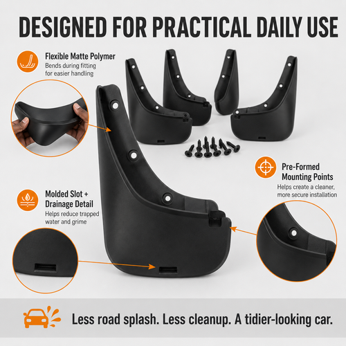 🔥HOT SALE🔥 COD！Buy 1 get 8! High-Quality EVA Plastic Car Mud Flaps—Waterproof and Splash-Proof Car Mud Flaps. Nairobi Inventory | Ships in 48 Hours | 7-Day No-Questions-Asked Returns and Exchanges. Cash-on-Delivery orders will be shipped from our Nairobi warehouse within 48 hours. Delivery takes 1–3 business days.