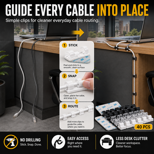 🎇SPECIAL SALE🎇 COD！Home Organization Cable Organizer: The Ultimate Tool for Securing Ethernet Cables—Self-Adhesive Clips for Nail-Free Wall Mounting of Data Cables.Nairobi Inventory | Ships in 48 Hours | 7-Day No-Questions-Asked Returns and Exchanges. Cash-on-Delivery orders will be shipped from our Nairobi warehouse within 48 hours. Delivery takes 1–3 business days..