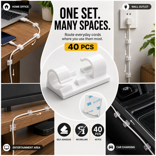 🎇SPECIAL SALE🎇 COD！Home Organization Cable Organizer: The Ultimate Tool for Securing Ethernet Cables—Self-Adhesive Clips for Nail-Free Wall Mounting of Data Cables.Nairobi Inventory | Ships in 48 Hours | 7-Day No-Questions-Asked Returns and Exchanges. Cash-on-Delivery orders will be shipped from our Nairobi warehouse within 48 hours. Delivery takes 1–3 business days..