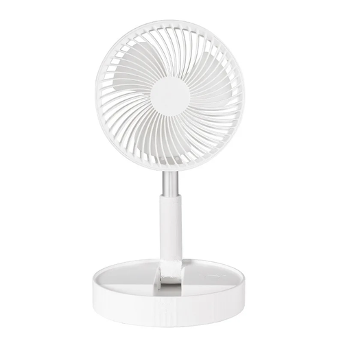 Foldable retractable fan with USB charging