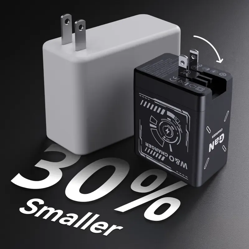 120W fast charger with retractable Type-C