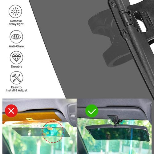 Car Sun Visor, Universal Anti-Glare Polarized Visor Extender Easy to Install