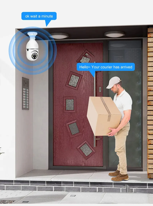 Light Bulb Camera Wireless WiFi Indoor Panoramic HD