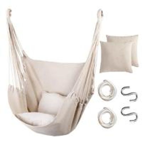 Hammock chair hanging chair with 2 pillows