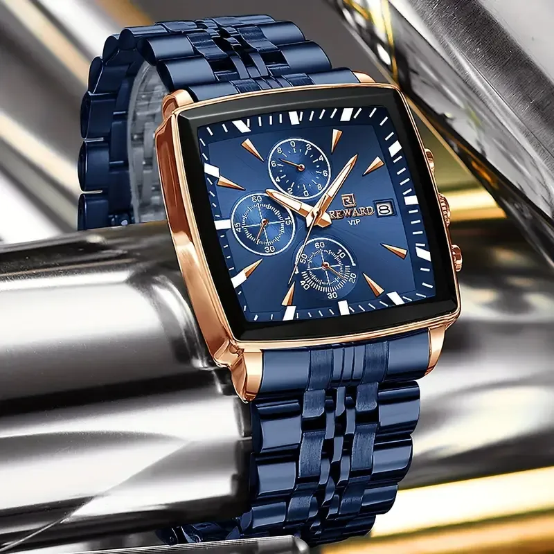 22 Luxury REWARD Men's Blue Quartz Watch
