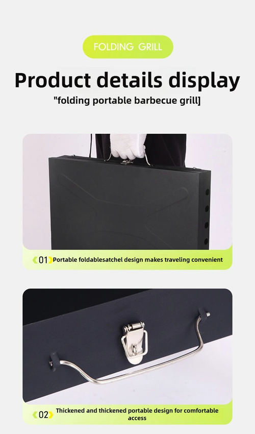 Outdoor folding barbecue grill