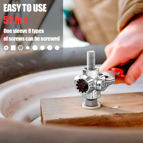 Multifunctional wrench 360 degree universal wrench tool set