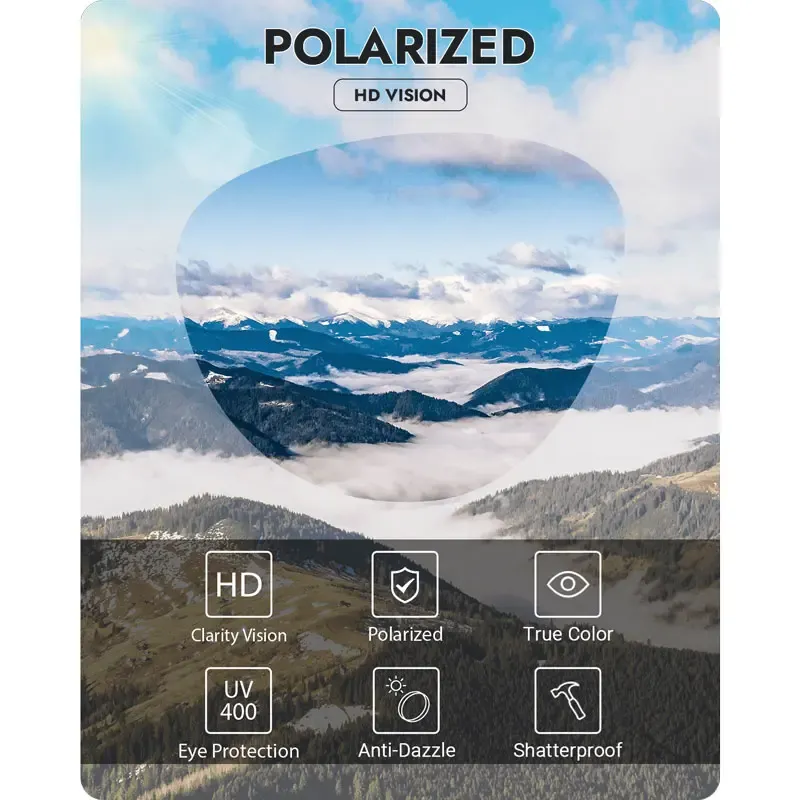 Polarized sunglasses, unisex