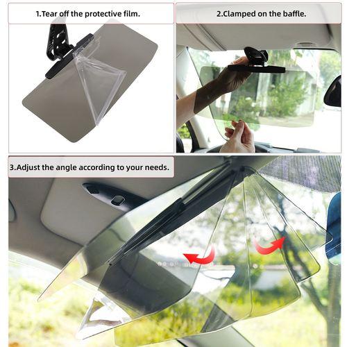 Car Sun Visor, Universal Anti-Glare Polarized Visor Extender Easy to Install