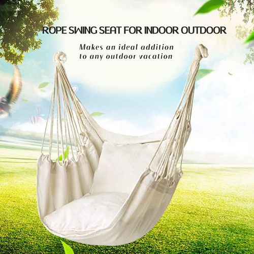 Hammock chair hanging chair with 2 pillows