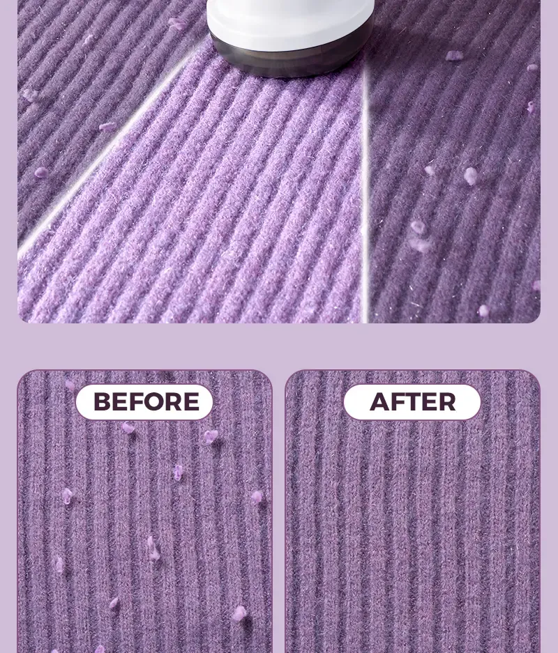 Rechargeable Fabric Shaver, includes 1 blade head, 3-speed settings, and LED display.