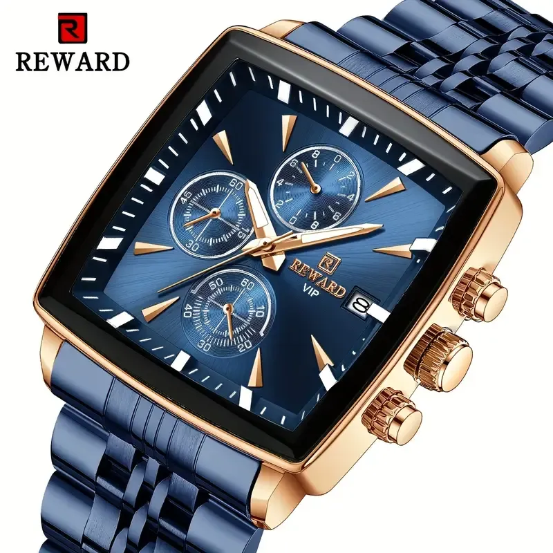 22 Luxury REWARD Men's Blue Quartz Watch
